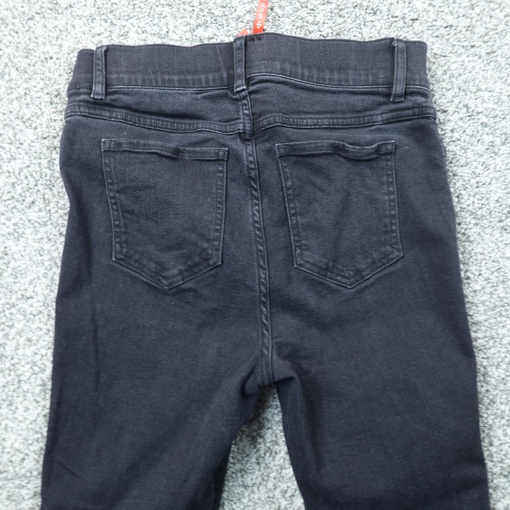 Spanx Jeans Womens S Dark Black Denim Pants Ankle Skinny Pull On Jegging Stretch - Picture 9 of 10
